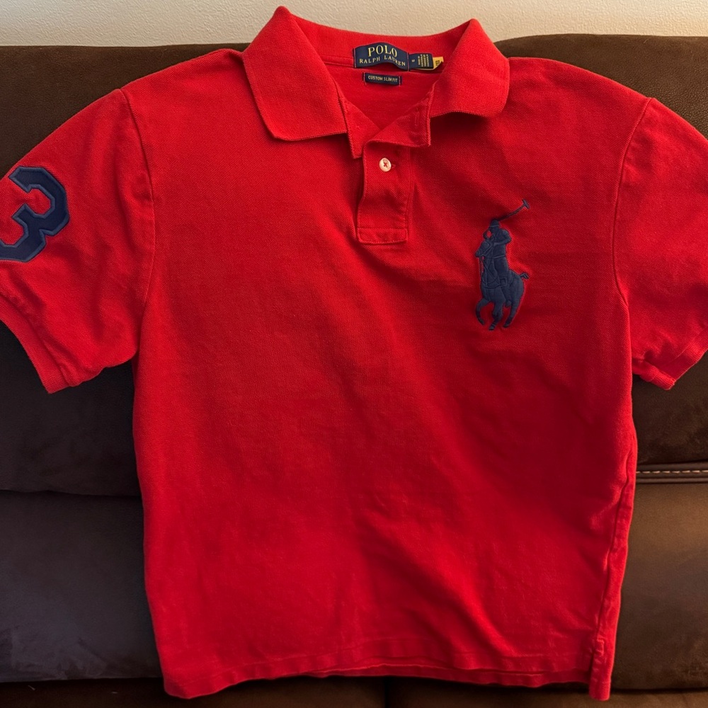 Red Polo by Ralph Lauren big pony shirt size medium slim fit